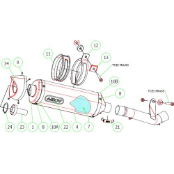 BRACKET,SILENCER,SLIP-ON                 PART A9600355 ISSUE 2