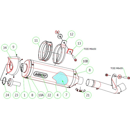 BRACKET,SILENCER,SLIP-ON                 PART A9600355 ISSUE 2