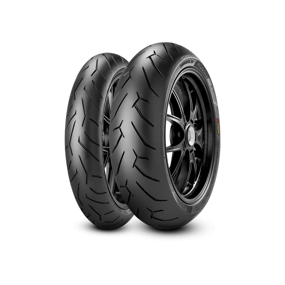 Pneu PIRELLI DIABLO ROSSO II (F)(R) STD + KTM e-SM 100/80 R 17 M/C 52H TL Pirelli 1 - AVSmoto Racing Parts 