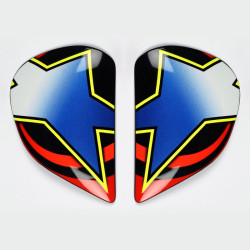 Platine écran ARAI SAJ Edwards Blue/Red ARAI 1 - AVSmoto Racing Parts 