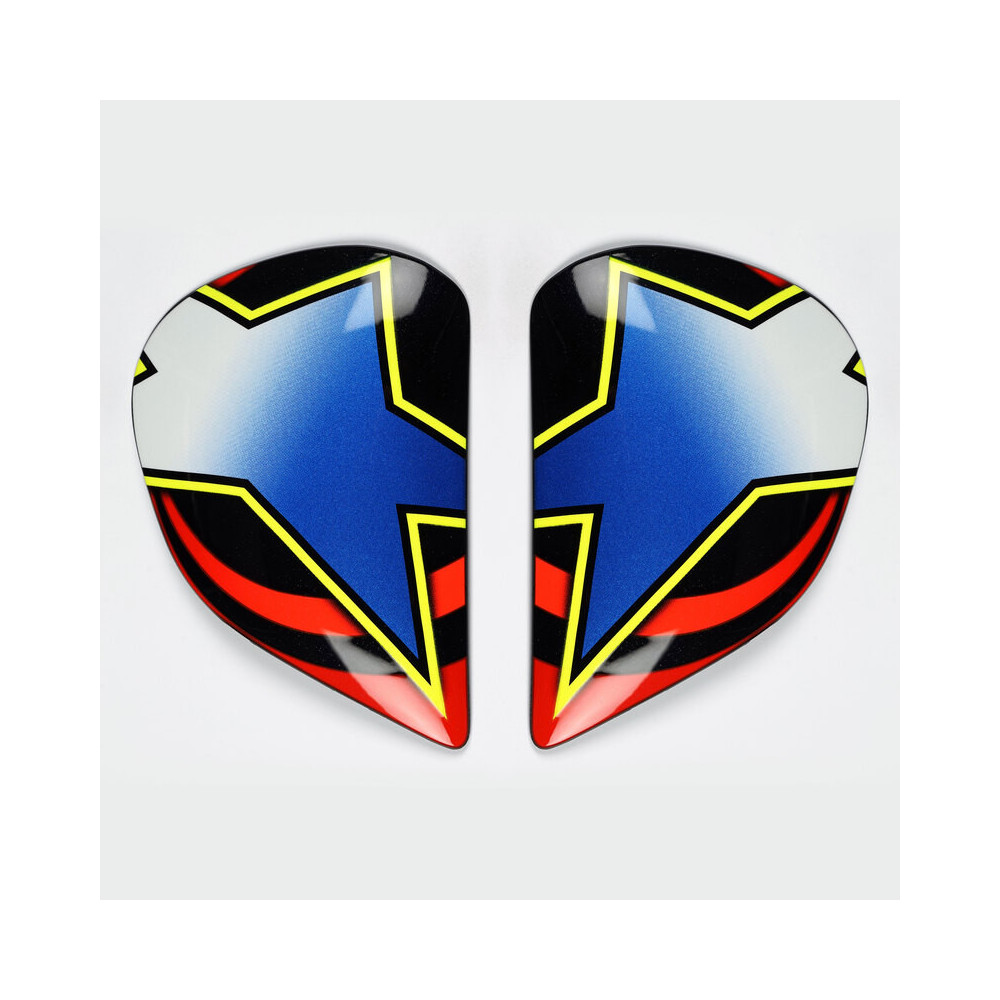 Platine écran ARAI SAJ Edwards Blue/Red ARAI 1 - AVSmoto Racing Parts 
