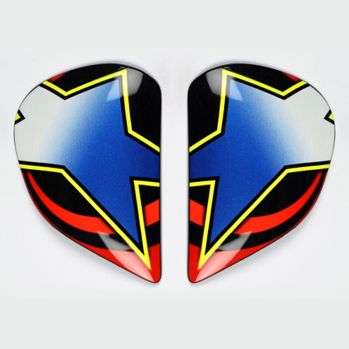 Platine écran ARAI SAJ Edwards Blue/Red ARAI 1 - AVSmoto Racing Parts 