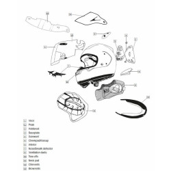 Coussin de joue ARAI Renegade 12mm casque intégral