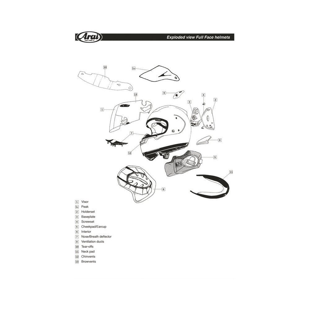 Pièce SAV ARAI ARAI 1 - AVSmoto Racing Parts 