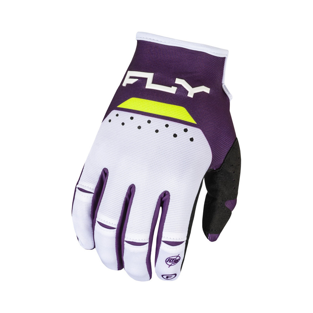 Gants FLY RACING Kinetic Reload - violet foncé/blanc/Hi-Vis