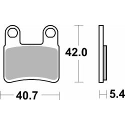 Plaquettes de frein TECNIUM route organique - MA421