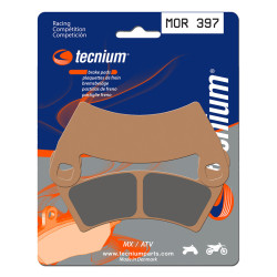 Plaquettes de frein TECNIUM Racing MX/Quad métal fritté - MOR397
