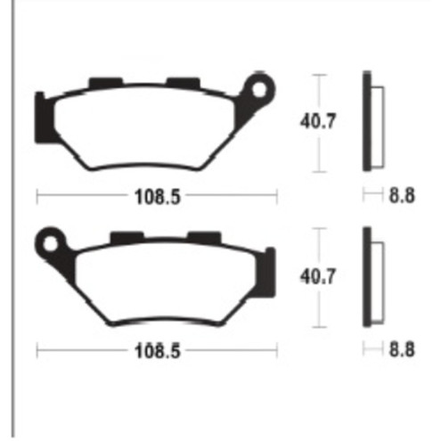 Plaquettes de frein TECNIUM métal fritté - MF483
