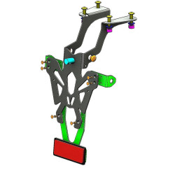 Support de plaque V PARTS noir Honda NC750X V PARTS 4 - AVSmoto Racing Parts 