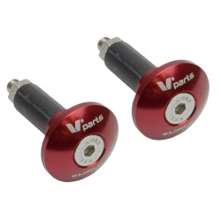 Embout de guidon V-PARTS Ø12-18mm rouge V PARTS 1 - AVSmoto Racing Parts 