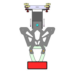 Support de plaque V PARTS noir - Yamaha MT-09 V PARTS 4 - AVSmoto Racing Parts 