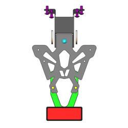 Support de plaque V PARTS noir - Yamaha MT-07 TRACER/MT-09 TRACER V PARTS 7 - AVSmoto Racing Parts 