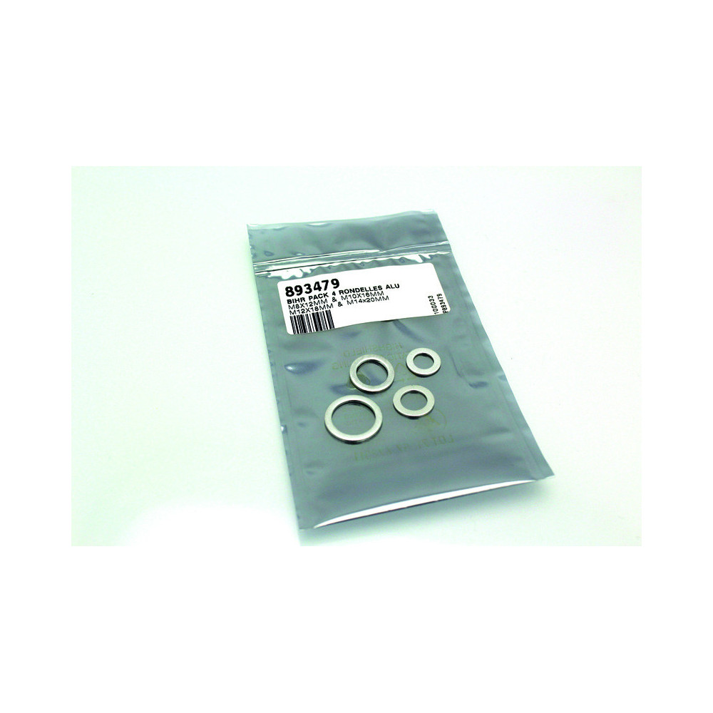 Pack 4 rondelles joint de vidange BIHR alu M8/M10/M12/M14 Bihr 1 - AVSmoto Racing Parts 