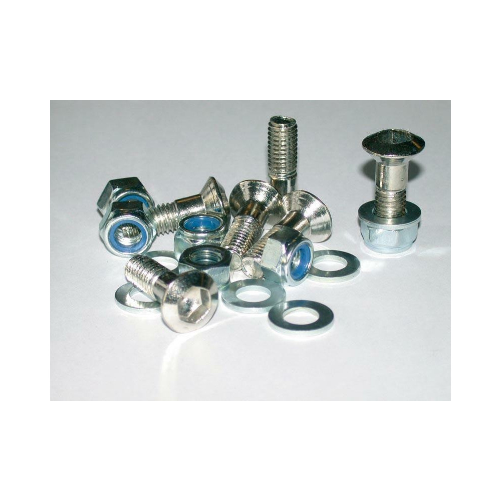Kit de 6 vis de couronne BIHR avec écrous + rondelles de couronne têtes fraisées M8x1,00x30mm argent Bihr 1 - AVSmoto Racing Par