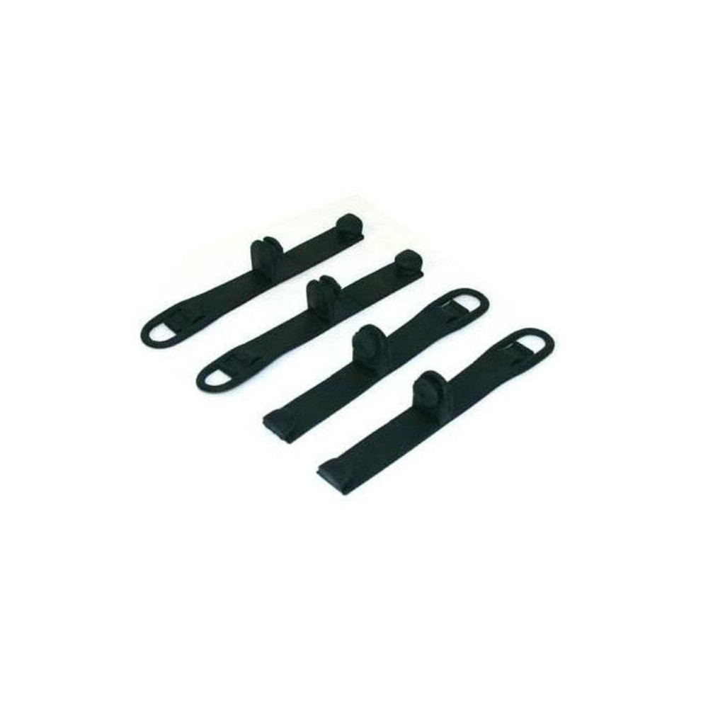 Sangles de fixation de plaque phare enduro BIHR caoutchouc orange Bihr 1 - AVSmoto Racing Parts 