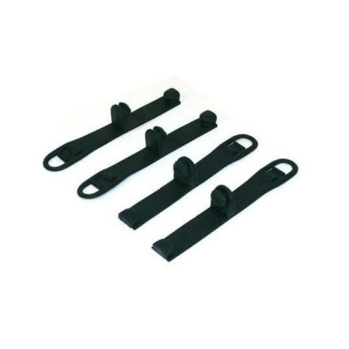 Sangles de fixation de plaque phare enduro BIHR caoutchouc orange Bihr 1 - AVSmoto Racing Parts 