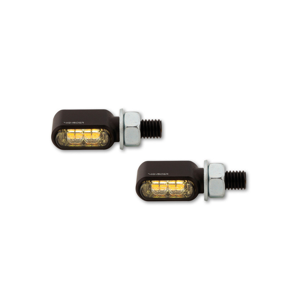Clignotants LED HIGHSIDER Little Bronx 2en1 - clignotant/feu de position avant - par paire