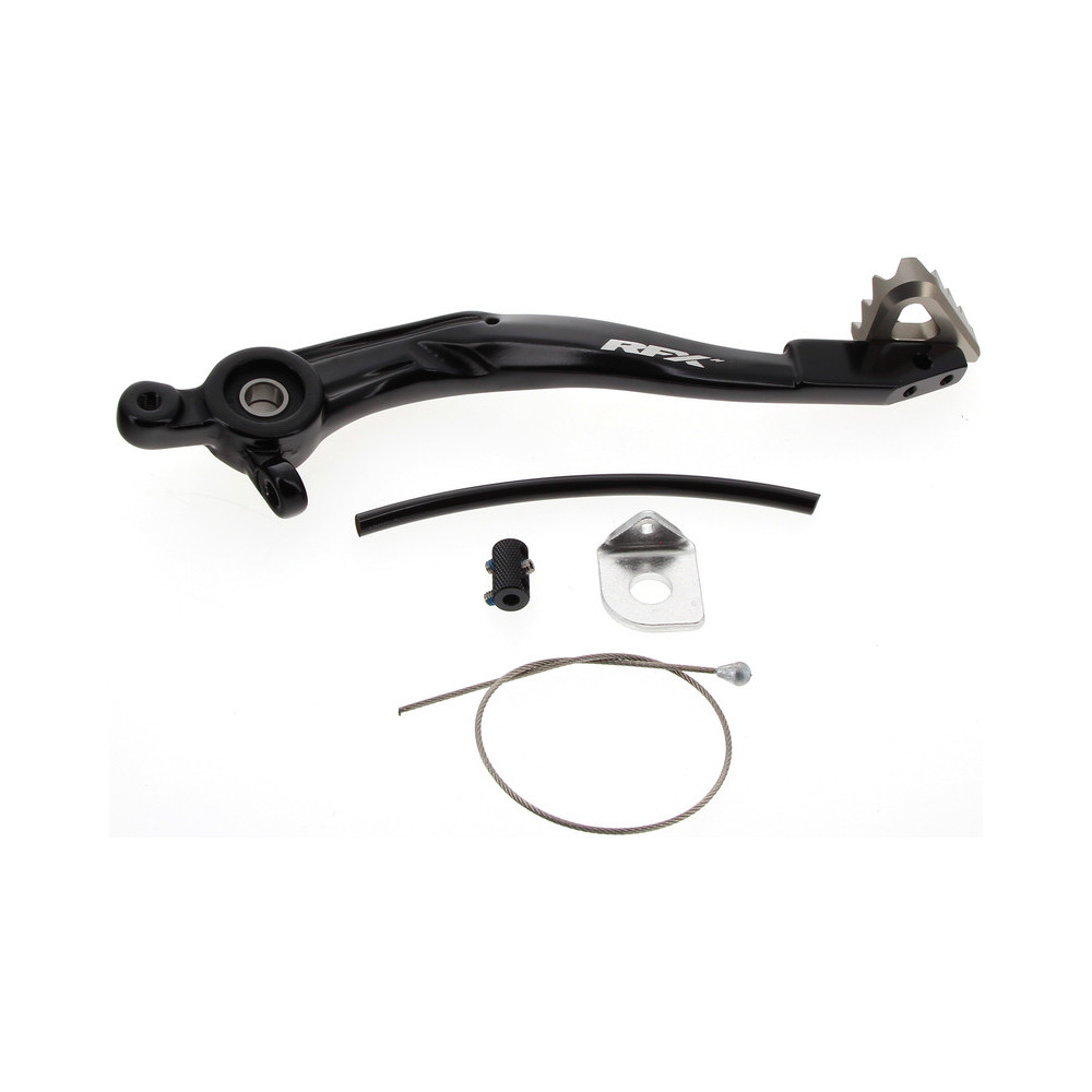 Pédale de frein arrière RFX Pro Series anodisé dur noir/titane RFX 1 - AVSmoto Racing Parts 