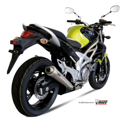 Silencieux MIVV X-Cone inox brossé Suzuki Gladius SFV 650 09-16