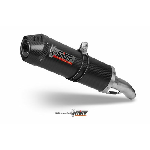 Silencieux double MIVV Oval Carbon Cap carbone Yamaha FZ6 Fazer 04-11
