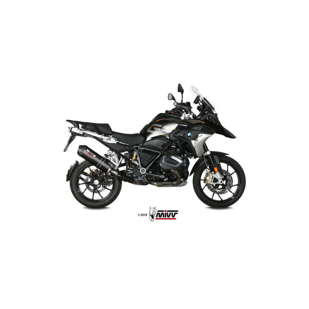 Silencieux MIVV Oval carbone embout carbone BMW Adventure / R1250GS 19-23