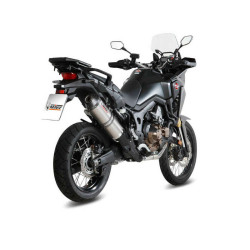 Silencieux MIVV Oval - Titane embout carbone Honda CRF1000L Africa Twin 16-19