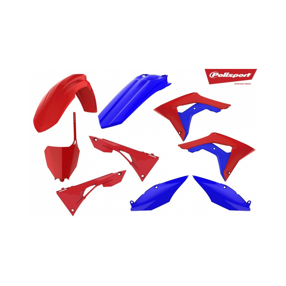 Kit plastiques POLISPORT rouge/bleu Honda CRF250/450R Polisport 1 - AVSmoto Racing Parts 