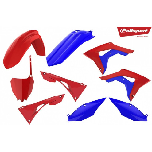 Kit plastiques POLISPORT rouge/bleu Honda CRF250/450R Polisport 1 - AVSmoto Racing Parts 