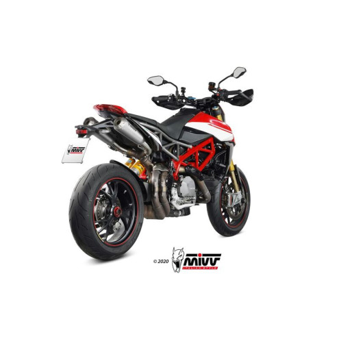 Silencieux double MIVV X-M1 - titane embout inox Ducati Hypermotard 950/SP/RV2 19-23