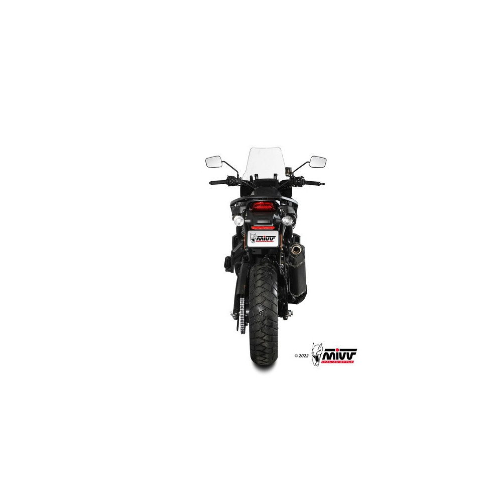 Silencieux MIVV Suono Inox Brossé Noir/casquette Carbone Ducati Hypermotard 821 Sp