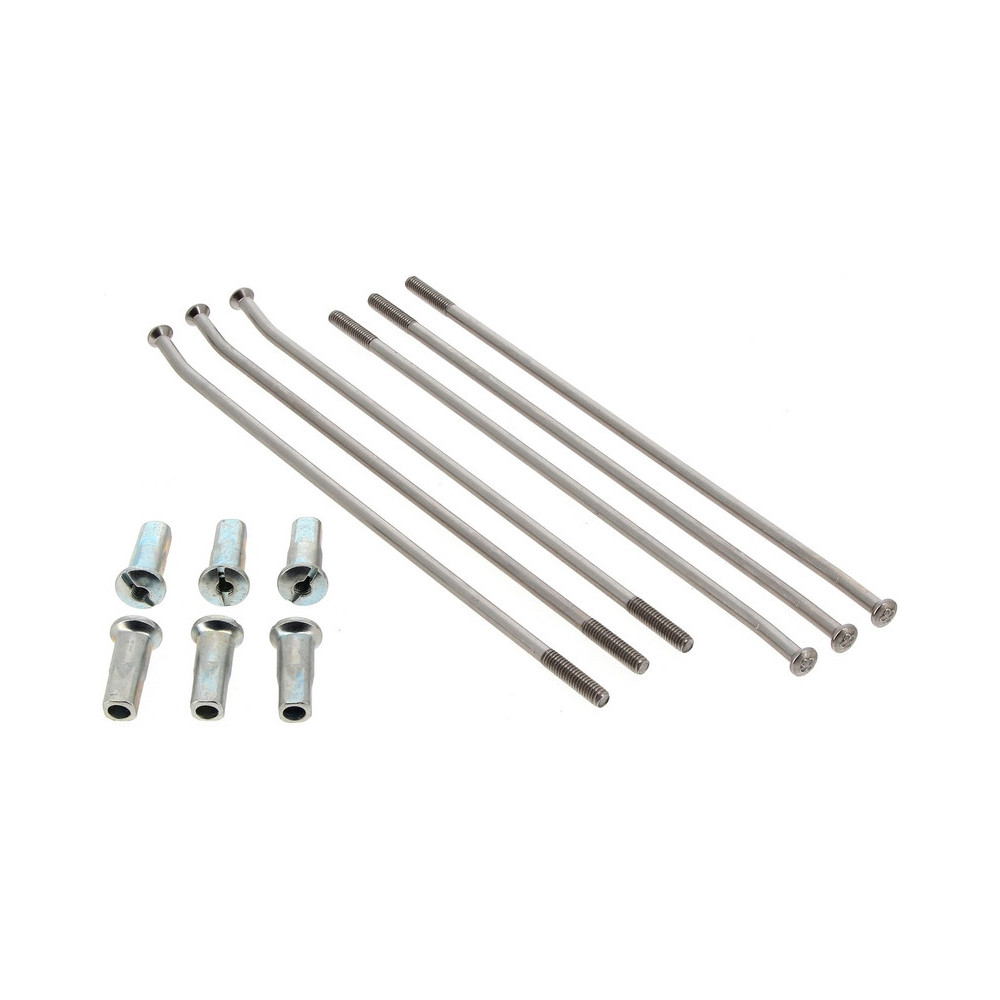 Jeu de rayons RFX 17" - argent/argent 36 rayons RFX 1 - AVSmoto Racing Parts 