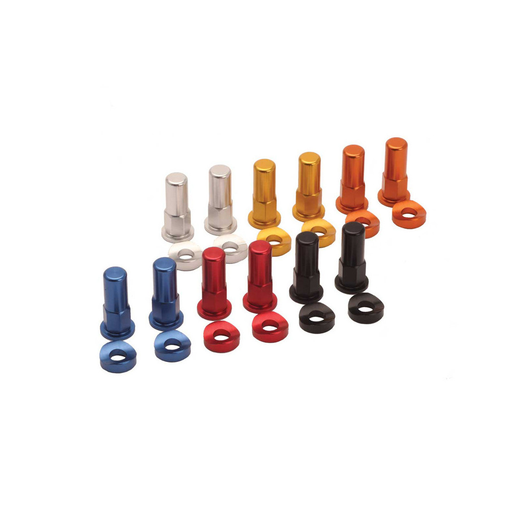 Écrous et rondelles de blocage de jante (Jaune) 2pcs RFX 1 - AVSmoto Racing Parts 