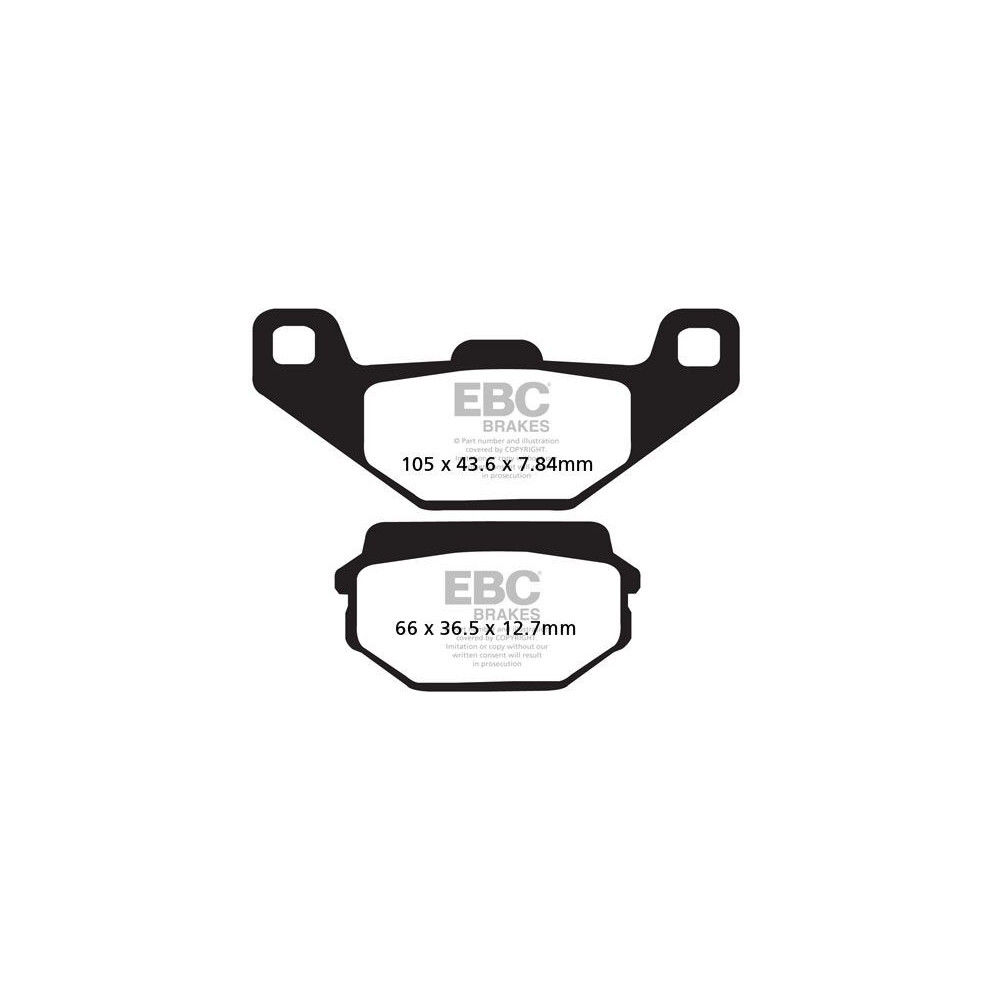 Plaquettes de frein EBC organique FA series