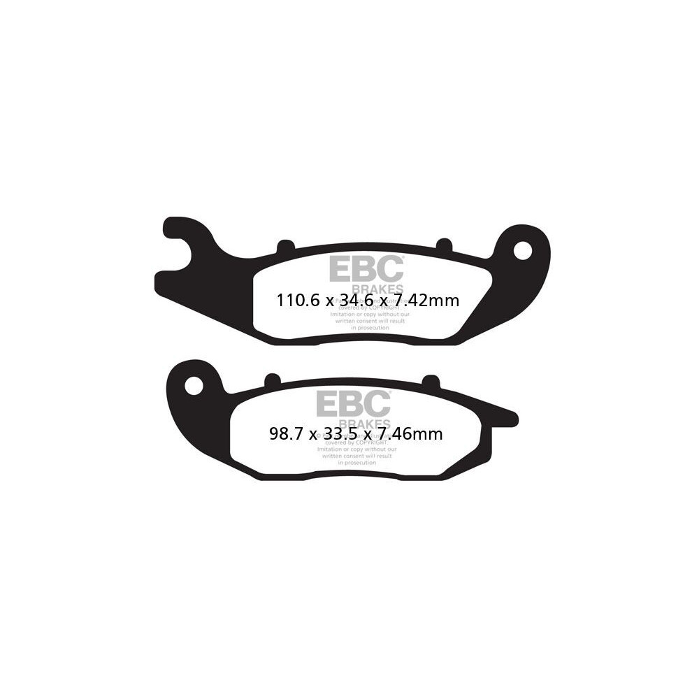 Plaquettes de frein EBC carbone série Off-road