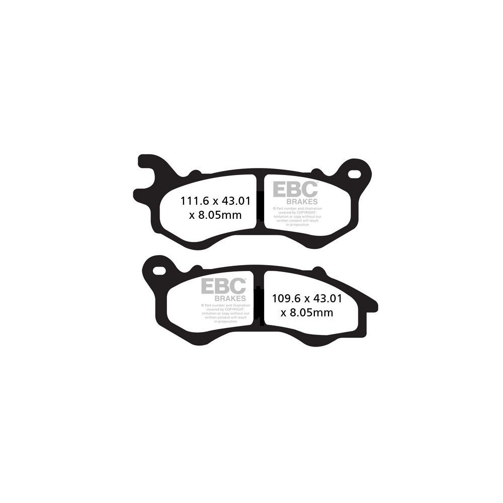 Plaquettes de frein EBC carbone série