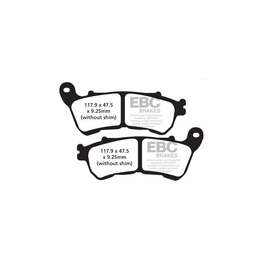 Plaquettes de frein EBC semi-fritté FA-V Series