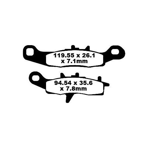 Plaquettes de frein EBC carbone série Off-road