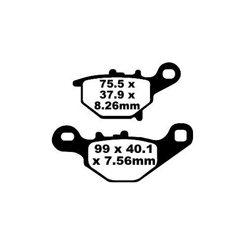 Plaquettes de frein EBC carbone série Off-road