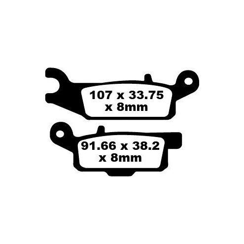 Plaquettes de frein EBC carbone série Off-road