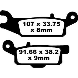 Plaquettes de frein EBC carbone série Off-road