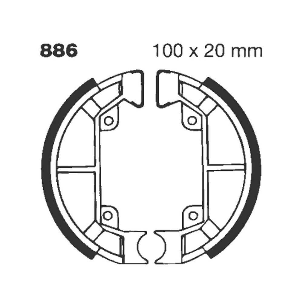 Machoire de frein organique carbone standard EBC Brakes