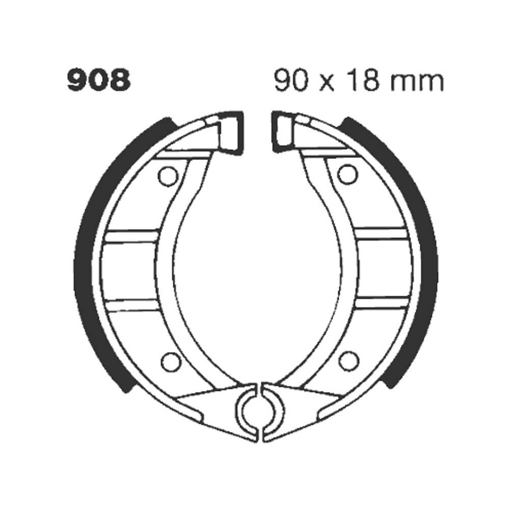 Machoire de frein organique carbone standard EBC Brakes