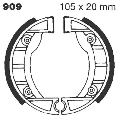 Machoire de frein organique carbone standard EBC Brakes