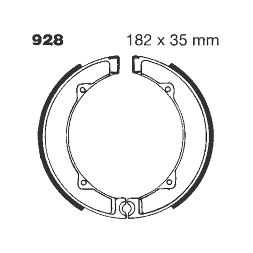 Machoire de frein organique carbone standard EBC Brakes