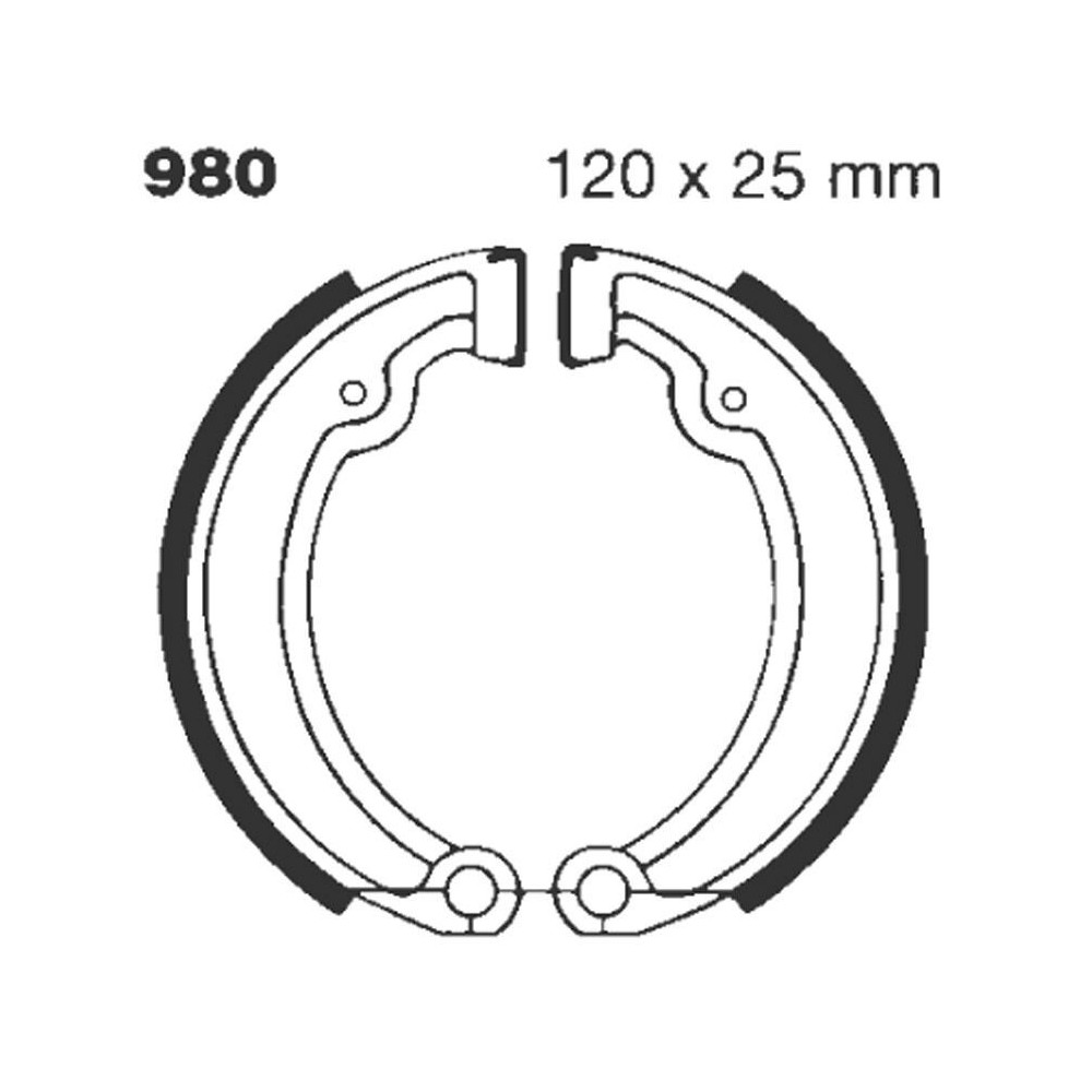 Machoire de frein organique carbone standard EBC Brakes