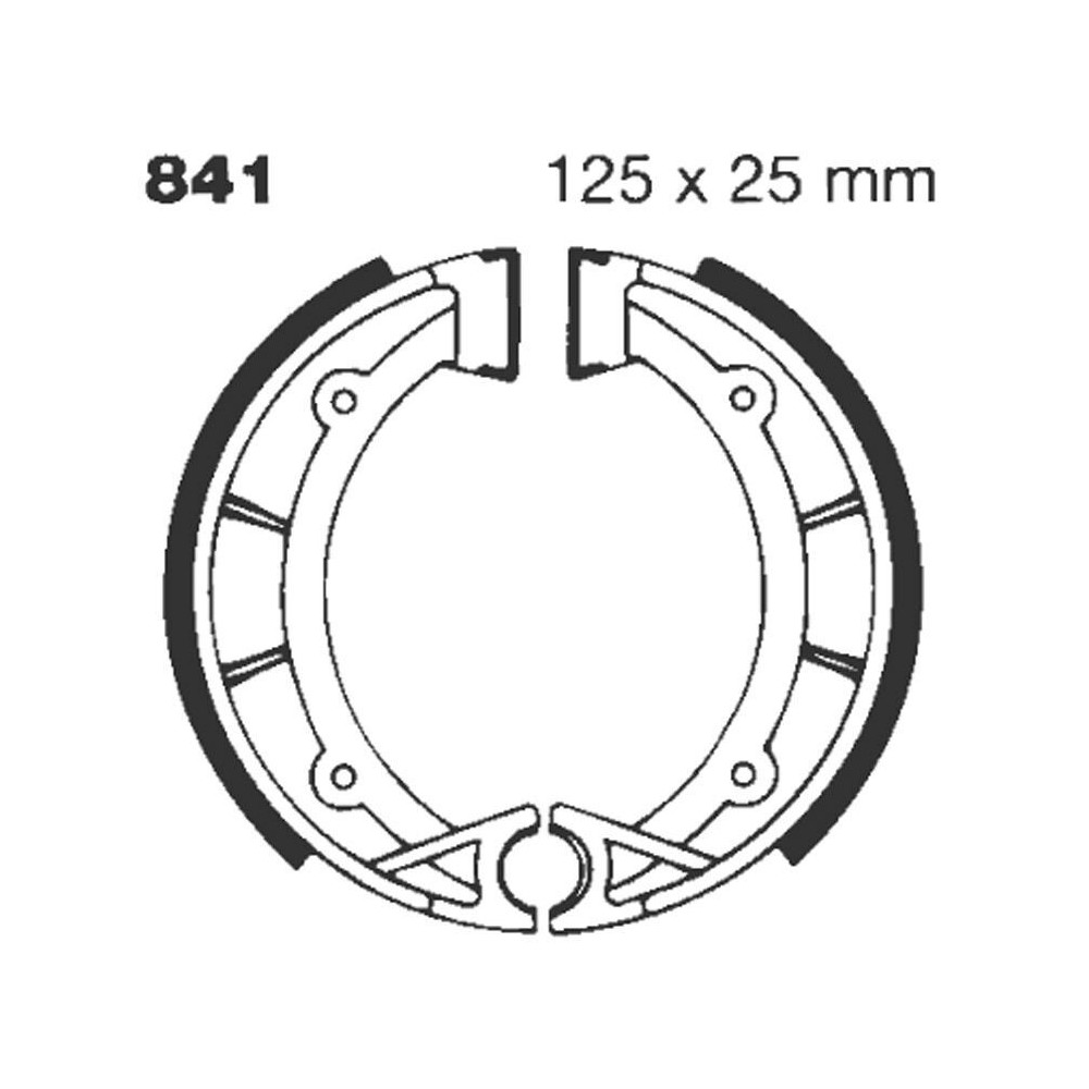 Machoire de frein organique rainuré EBC Brakes