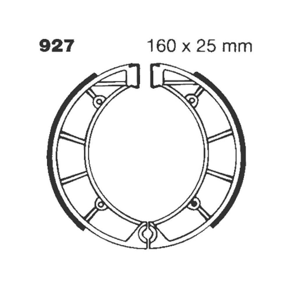 Machoire de frein organique rainuré EBC Brakes