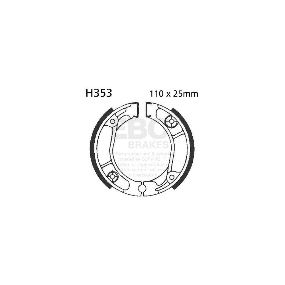 Machoire de frein organique carbone standard EBC Brakes
