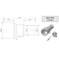 Tube de raccordement MIVV 55  32 mm