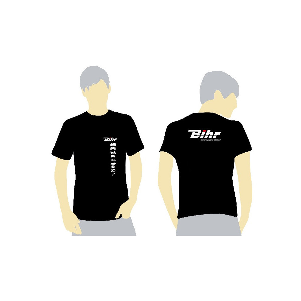 T-Shirt BIHR noir 2017 taille M Bihr 1 - AVSmoto Racing Parts 
